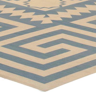 Antique French Aubusson Geometric Beige Handmade Wool Rug