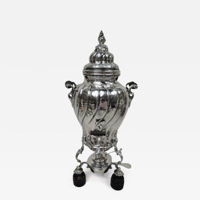 Antique French Belle Epoque Classical Silver Tea Urn