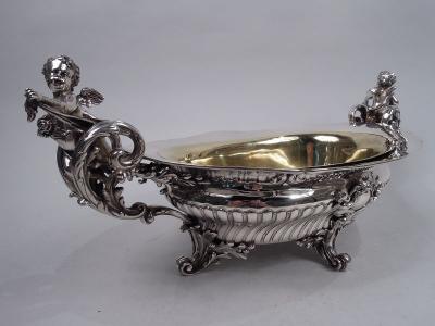 Antique French Belle Epoque Rococo Silver Jardiniere Centerpiece
