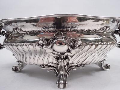 Antique French Belle Epoque Rococo Silver Jardiniere Centerpiece