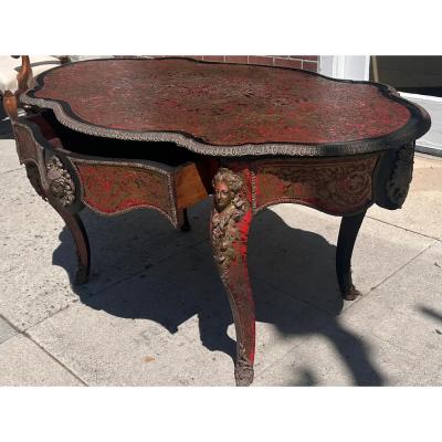 Antique French Boulle Centre Table Bureau Plat C 1860