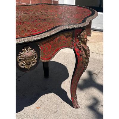 Antique French Boulle Centre Table Bureau Plat C 1860