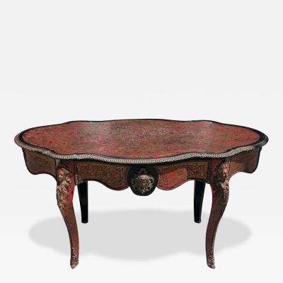 Antique French Boulle Centre Table Bureau Plat C 1860