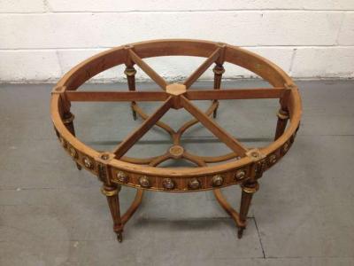 Antique French Coffee Table with Porcelain Sevres Plaques