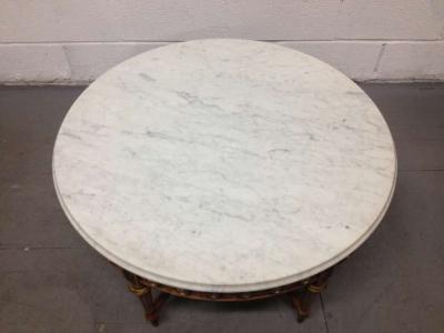 Antique French Coffee Table with Porcelain Sevres Plaques