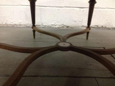 Antique French Coffee Table with Porcelain Sevres Plaques