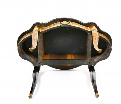 Antique French Continental Bronze Ormolu Mounted Boulle Style Desk Center Table