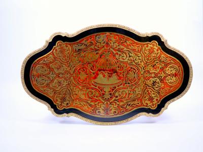 Antique French Continental Bronze Ormolu Mounted Boulle Style Desk Center Table