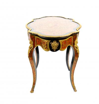 Antique French Continental Bronze Ormolu Mounted Boulle Style Desk Center Table