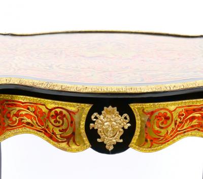 Antique French Continental Bronze Ormolu Mounted Boulle Style Desk Center Table