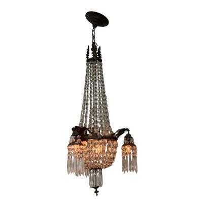 Antique French Crystal Chandelier