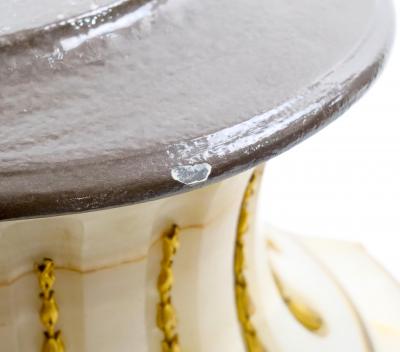 Antique French Gilt Bronze Ormolu Mounted Onyx Figural Mantel Clock Circa 1815