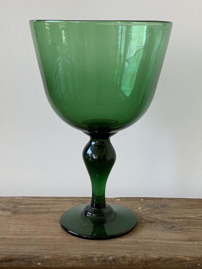 Antique French Green Glass Vase