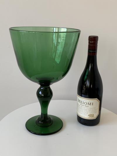 Antique French Green Glass Vase