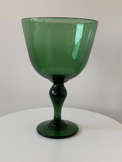 Antique French Green Glass Vase