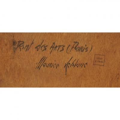 Antique French Impressionist Oil Painting in Giltwood Frame