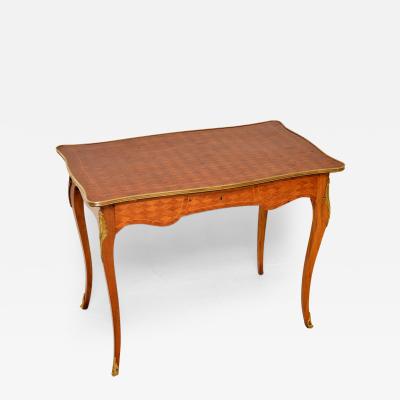 Antique French Inlaid Bureau Plat Desk
