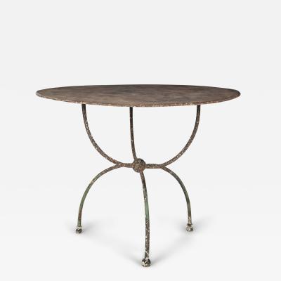 Antique French Iron Round Garden Table