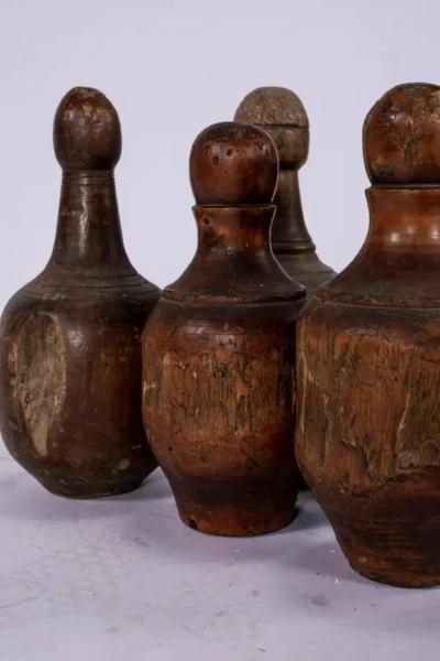 Antique French Lawn Bowling Set