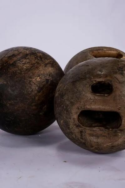 Antique French Lawn Bowling Set