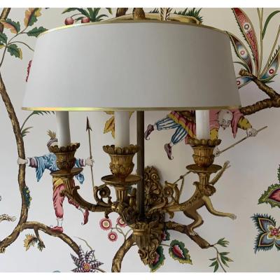 Antique French Louis XV Style Gilt Bronze Three Light Wall Sconce