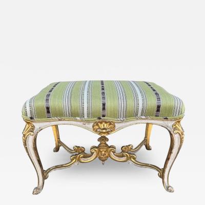 Antique French Louis XV Style Ottoman Footstool Bench 1 of 2