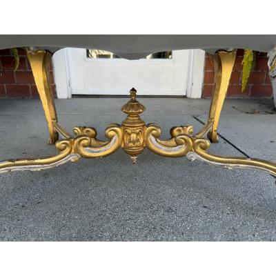Antique French Louis XV Style Ottoman Footstool Bench
