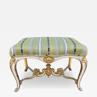 Antique French Louis XV Style Ottoman Footstool Bench