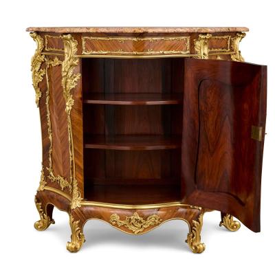 Antique French Louis XV style ormolu and Vernis Martin mounted cabinet