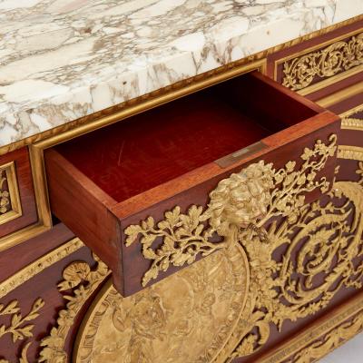 Antique French Louis XVI style ormolu mounted commode after Benneman