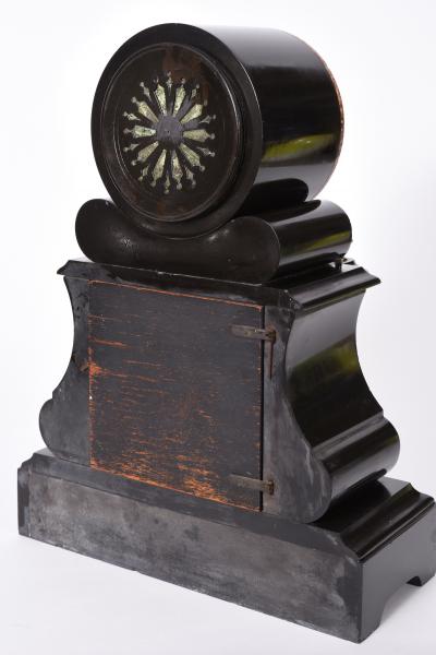Antique French Marble and Bronze Mantle Clock