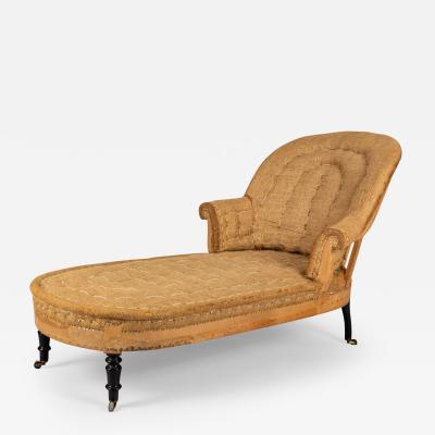 Antique French Napoleon III Chaise Lounge
