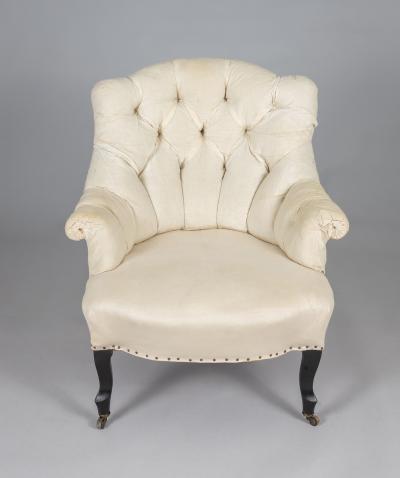 Antique French Napoleon III Single Armchair