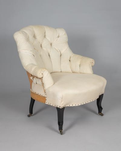 Antique French Napoleon III Single Armchair
