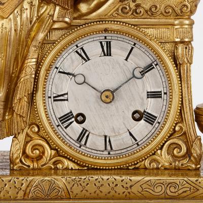 Antique French Orientalist style ormolu mantel clock