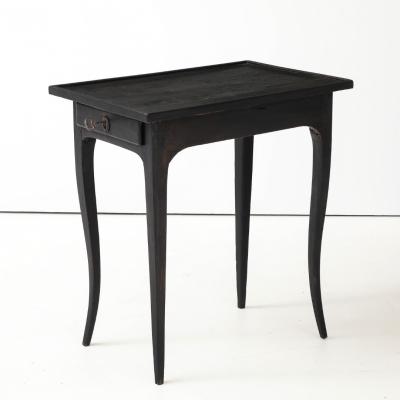 Antique French Painted Side Table with Key
