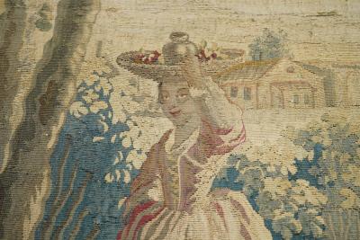 Antique French Panel Tapestry 38 x 810