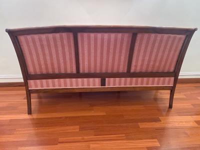 Antique French Pink color Sofa in Walnut 1830