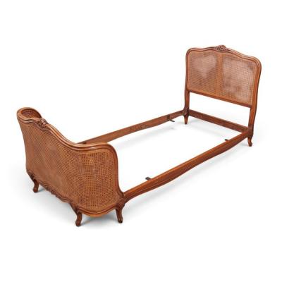 Antique French Provincial Caned Bedframe