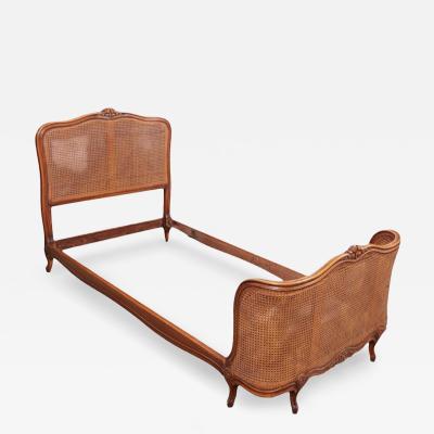 Antique French Provincial Caned Bedframe
