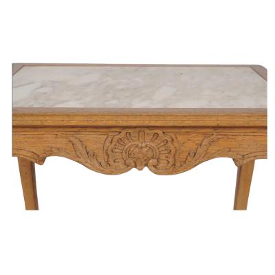 Antique French Provincial Marble Top Side Table