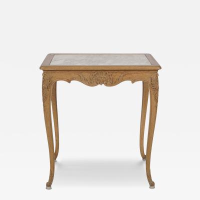 Antique French Provincial Marble Top Side Table