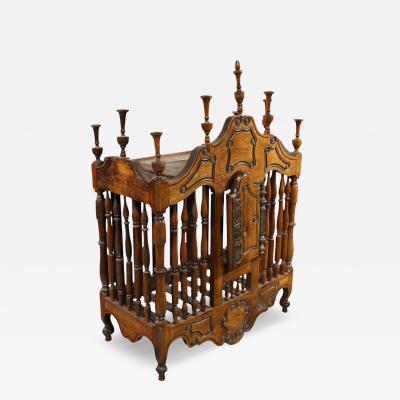 Antique French Provincial Panetiere Bread Cage Cabinet