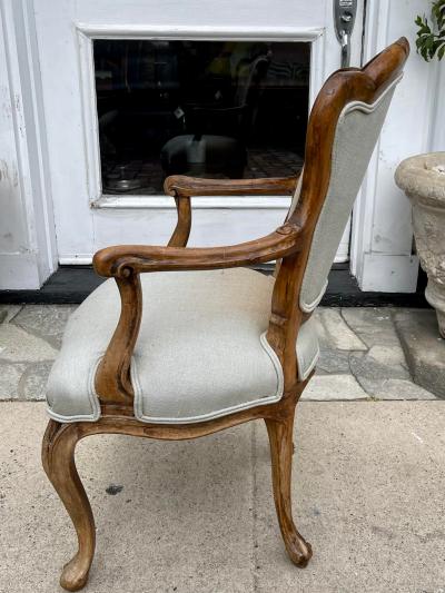 Antique French Provincial Style Petit Fauteuil Arm Chairs a Pair