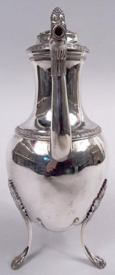 Antique French Restauration Classical Silver Coffeepot