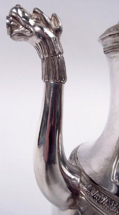 Antique French Restauration Classical Silver Coffeepot