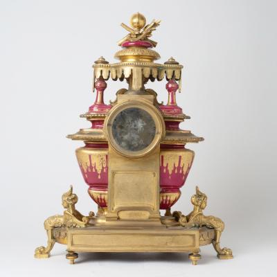 Antique French S vres Porcelain and Gilt Bronze Ormolu Mounted Clock