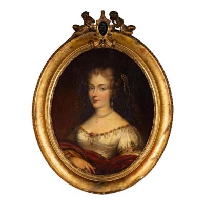 Antique French School Oil Painting Portrait of a Lady