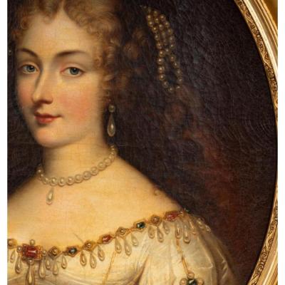 Antique French School Oil Painting Portrait of a Lady