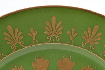 Antique French Sevres Hand Painted Gilt Porcelain Portrait Plate
